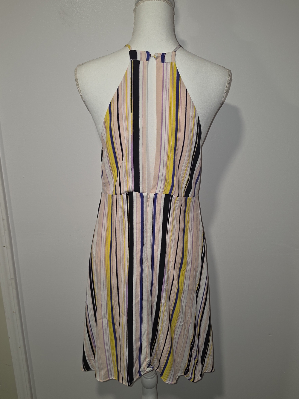 1. STATE Striped Flowy Midi Halter Summer Dress Womens Size Medium - Picture 4 of 7